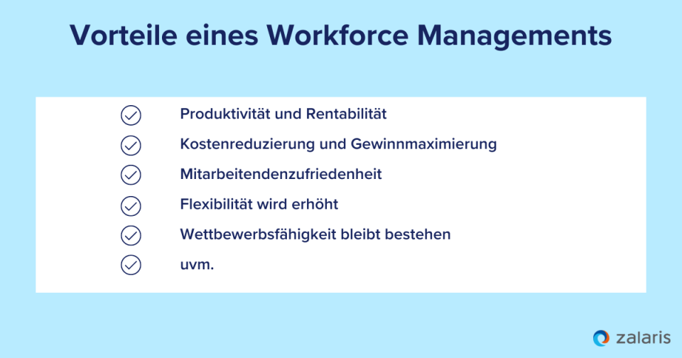 Vorteile eines Workforce Managements