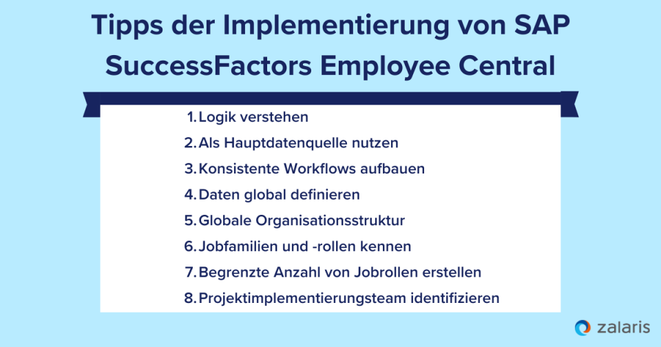 Tipps der Implementierung von SAP SuccessFactors Employee Central