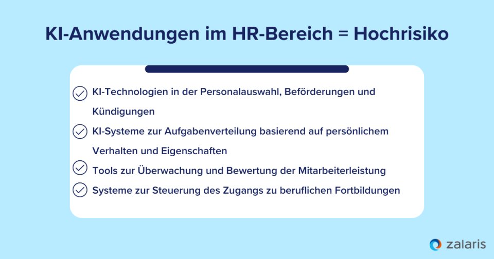 Die meisten KI-Anwendungen im HR-Bereich sind der Hochrisiko-Kategorie zuzuordnen
