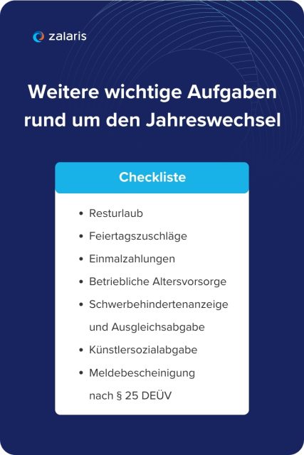 Checkliste zu wichtigen Aufgaben um den Jahreswechsel