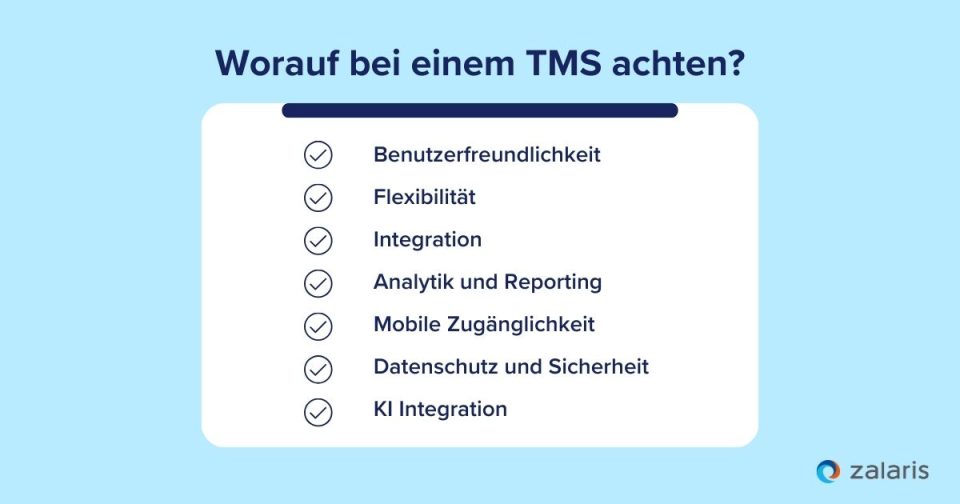 Worauf bei einem TMS achten?